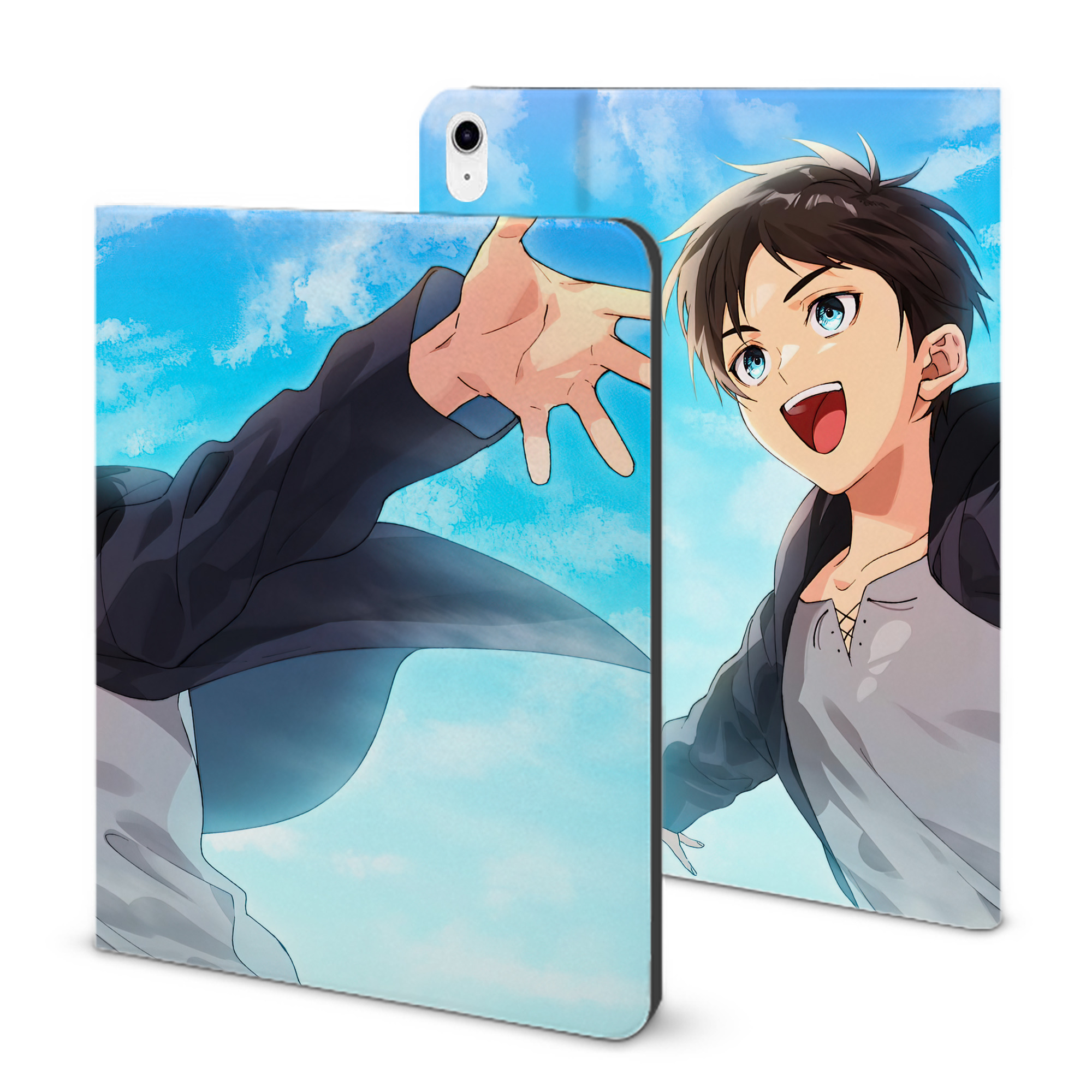 （画像用） 進撃の巨人 Attack on Titan IPad ケース ブック型 PUレザー TPU 耐衝撃 軽量 薄型 ペン収納なし 全面保護 IPad 各モデル対応